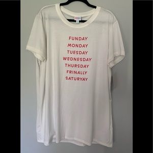 NWT LuLaRoe Liv Tee Sz 2XL